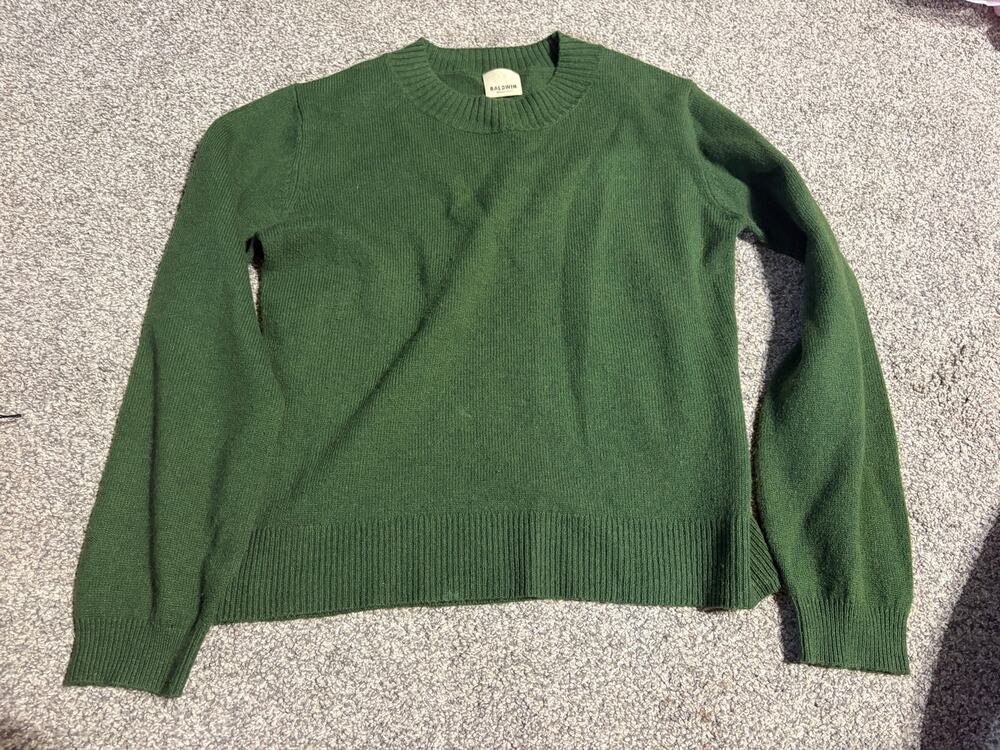 Baldwin kansas city womens small green sweater